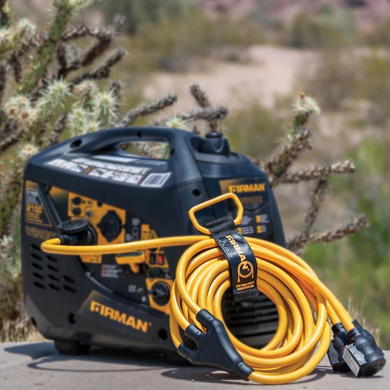 Firman 25FT Cordon d'alimentation L5-30P 30AMP à 5-20Rx3 avec protection de disjoncteur 1105
