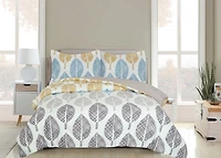 Marina Decoration Ultra Soft Luxury Fluffy Goose Down Alternative Bed in a Bag Rich Printed Comforter Set Includes Sheet Set