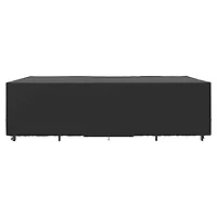 Mainstays 126" x 85" x 35" Black Large Universal Rectangular Patio Furniture Cover With Buckle Closures