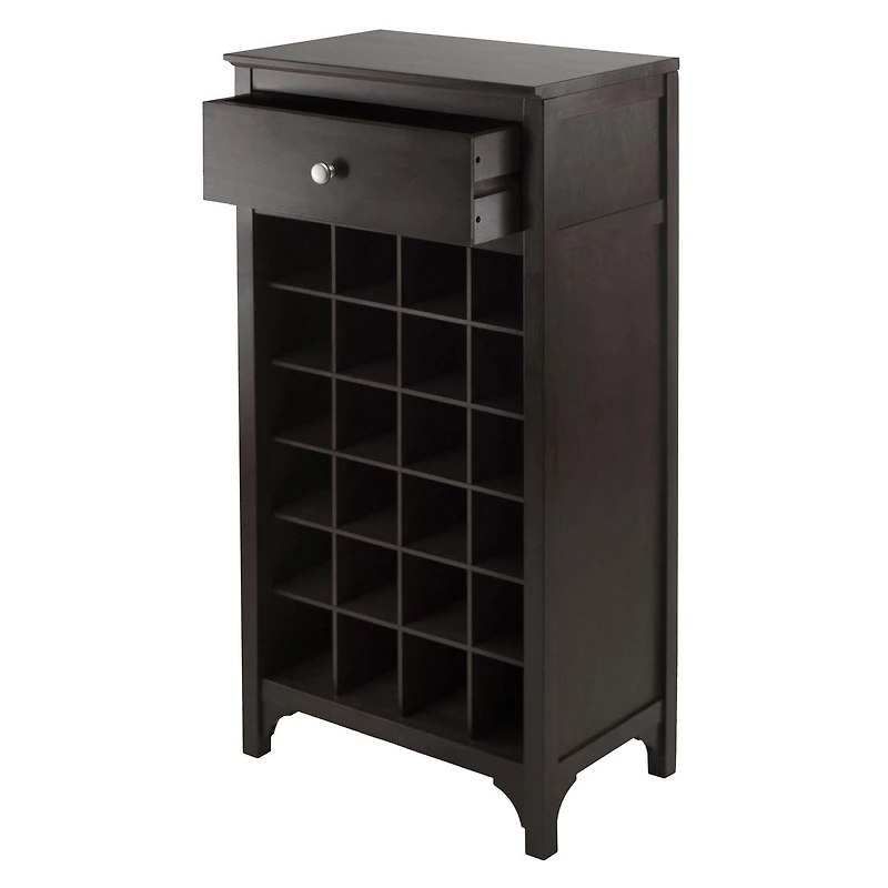 Winsome Ancona 3-Piece Wine Cabinet Modular Set in Espresso Finish - 92367