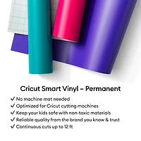 Vinyle permanent sans tapis Cricut® Smart Vinyl™ (91 cm), jaune maïs
