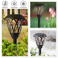 Mainstays 8 Lumen Solar Outdoor Lattice Pathway Lights, Black (1-Pack), MS 1PK 8L SOLAR PATH LIGHT