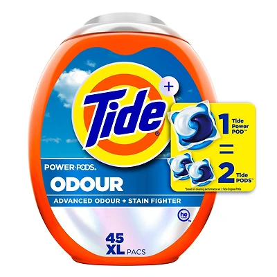 Capsules de détergent à lessive Tide Odeur + Oxi, parfum Original, agent détachant avancé contre les odeurs 45CT