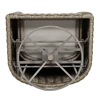 Chaise longue en osier pivotante pour extérieur Bellamy avec coussins et housse de protection Better Homes & Gardens, gris