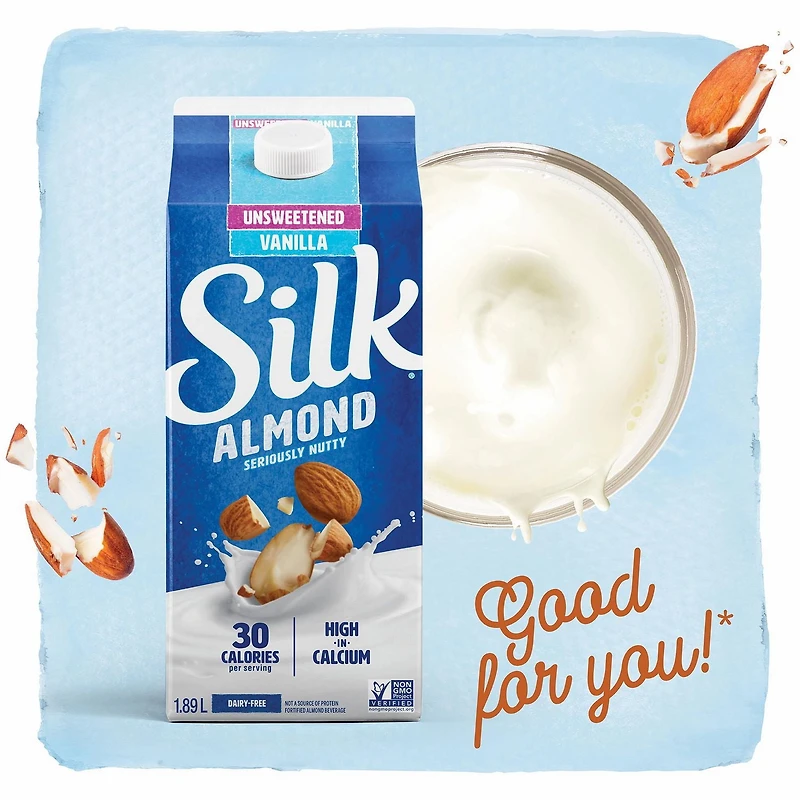Boisson aux amandes Silk, non sucrée, vanille, sans produits laitiers 1.89 L