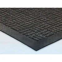 Ottomanson Rubber Collection Non-Slip Doormat, 18" X 30", Black