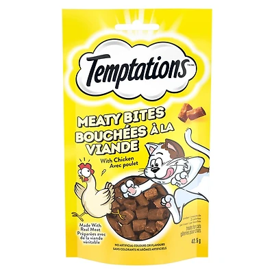 Temptations Meaty Bites Chicken Adult Cat Treats, 42.5g
