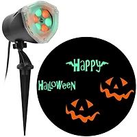 Lightshow Projection Whirl-a-Motion Happy Halloween JOL (Green/Orange)