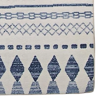 Outdoor Washable Marco Ivory & Blue 5' x 7' Area Rug