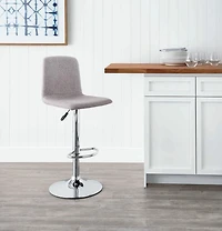 Hometrends Grey Fabric Bar Stool, Hometrends Fabric Bar Stool