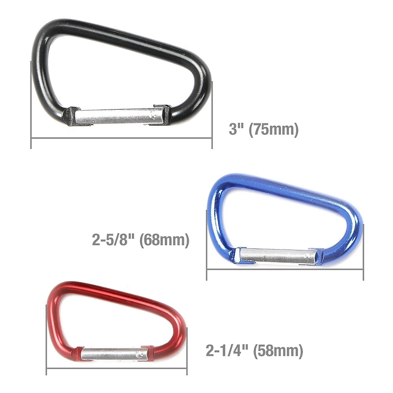 WorkPro Carabiner Set - 10 Piece, Not for climbing