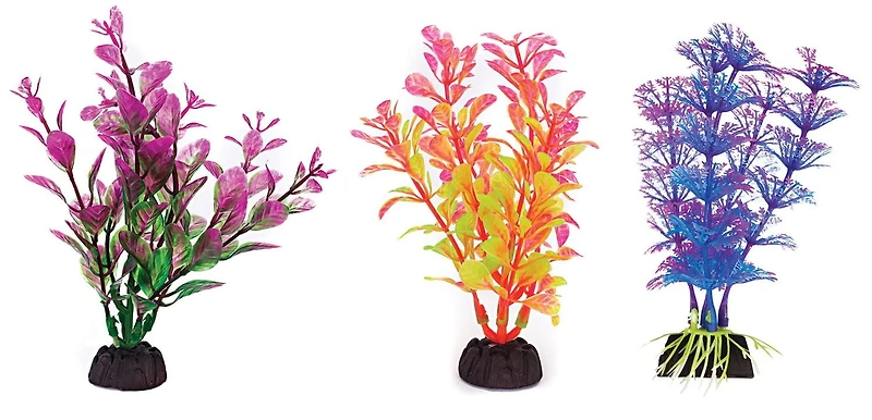 Penn-Plax 4 po- Plantes colorées Aquarium plante pack