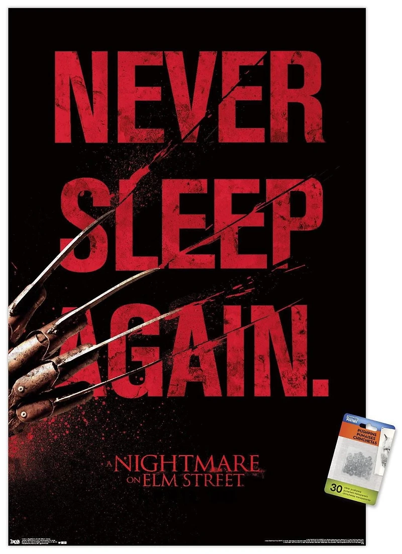 A Nightmare on Elm Street - Sleep Wall Poster, 22.375" x 34" Framed