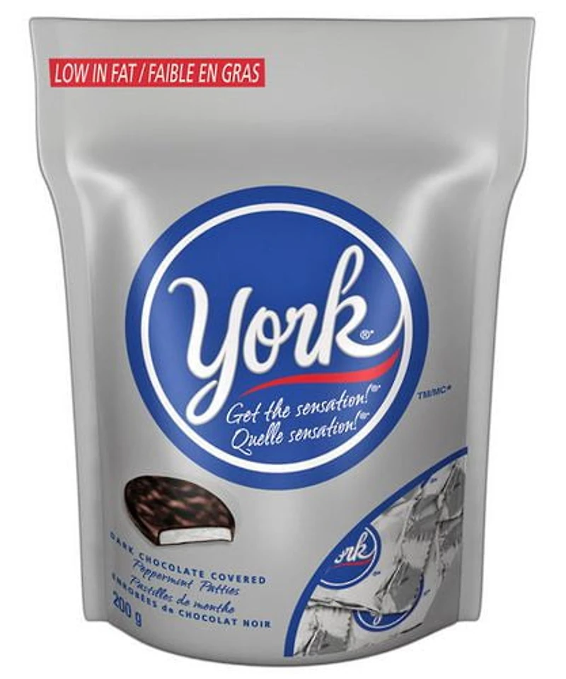 Les pastilles de menthe poivrée au chocolat noir YORK 200G