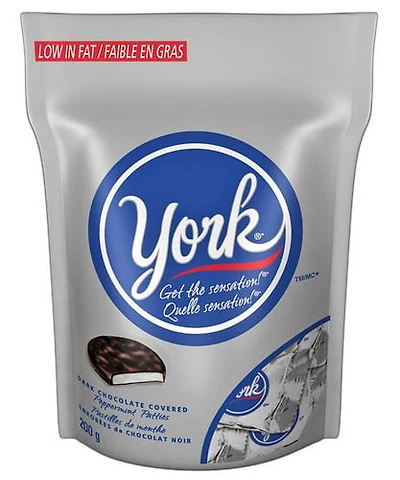 Les pastilles de menthe poivrée au chocolat noir YORK 200G