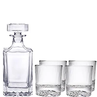 Ensemble à whisky classique 5 pièces, carafe et 4 verres à whisky