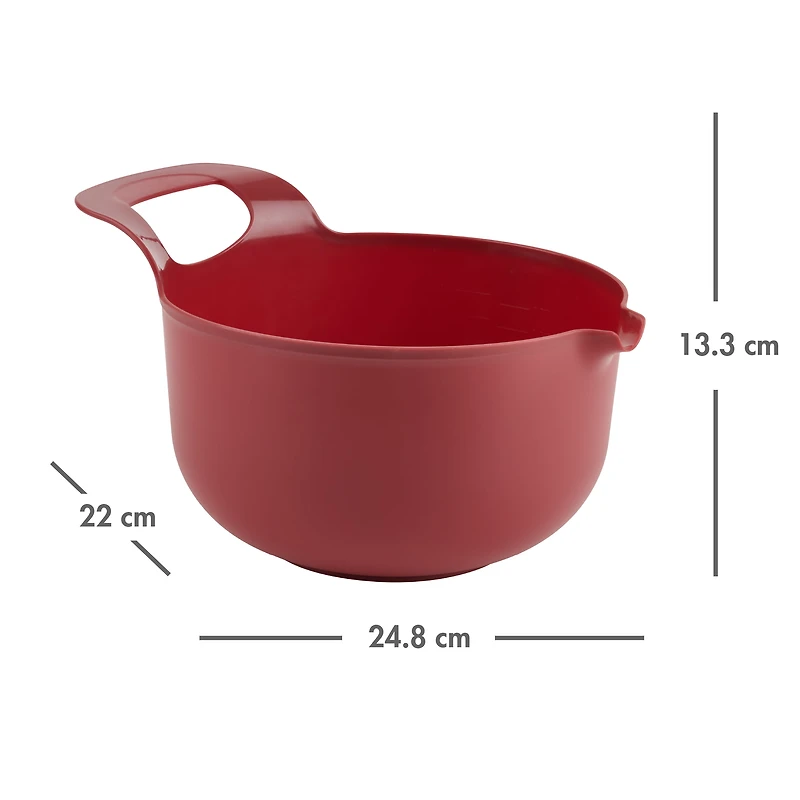 Way to Celebrate 3QT Mixing Bowl, Red