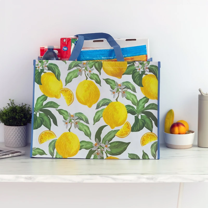 Sac d'Épicerie Réutilisable à grande capacité, Sac à Provisions Réutilisable à Doubles Poignées