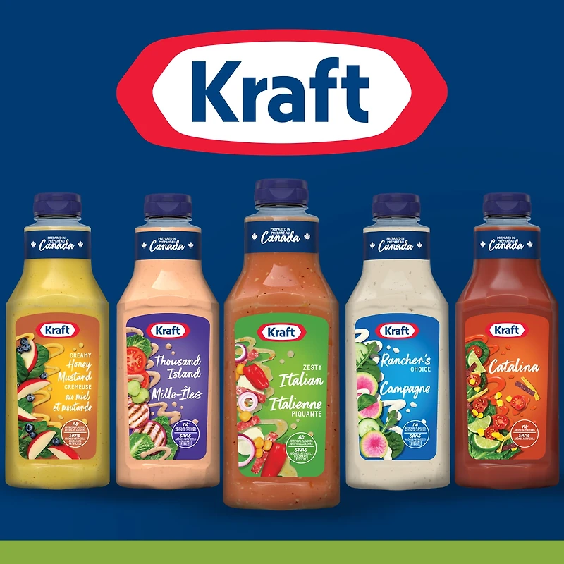 Vinaigrette Italienne Piquante, Bouteille KRAFT LIQUID DRESSING Zesty Italian