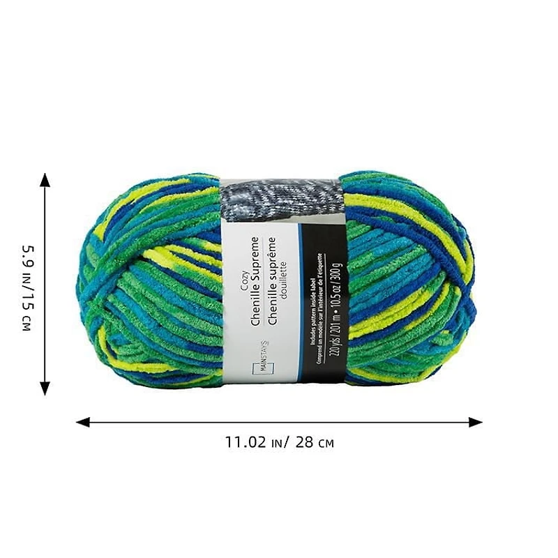 Fil chenille blanc confortable de MAINSTAYS Fil 100% polyester