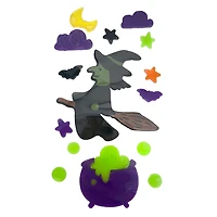 11 "X 6 " HALLOWEEN WINDOW GEL CLINGS, SIDEKICK PACKING. SIDEKICK SIZE:  48”H X 14” W X 5