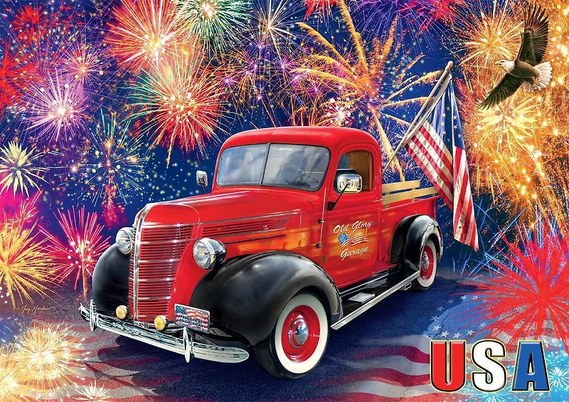 Buffalo Games - Old Glory - Independence Drive - 500 Piece Jigsaw Puzzle
