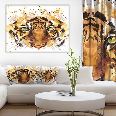 Impression sur toile « Eyes With Fire » Design Art