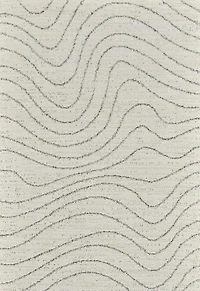 Tapis d'interieur abstrait Rug Branch Casa, beige creme, moderne - Salon, chambre, salle a manger et cuisine