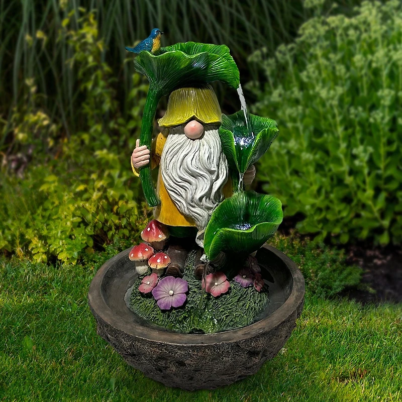 Angelo Décor fontaine gnome saupoudrée d'été