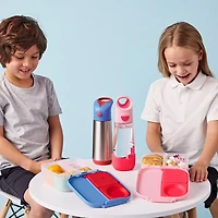 b.box - Bouteille avec paille Tritan 20oz : Grande bouteille d'eau moderne avec paille rabattable pour enfants. Anti-déversement, sans BPA. Idéal pour l'école