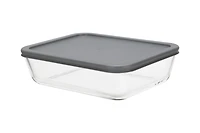 MAINSTAYS Rectangular glass food storage with PE Lid, MS GLASS 2600ML