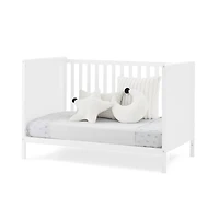 Delta Childern Ruby Ensemble de 2 pièces pour berceau convertible 6 en 1 et table à langer – Certifié Greenguard Gold, Bianca White