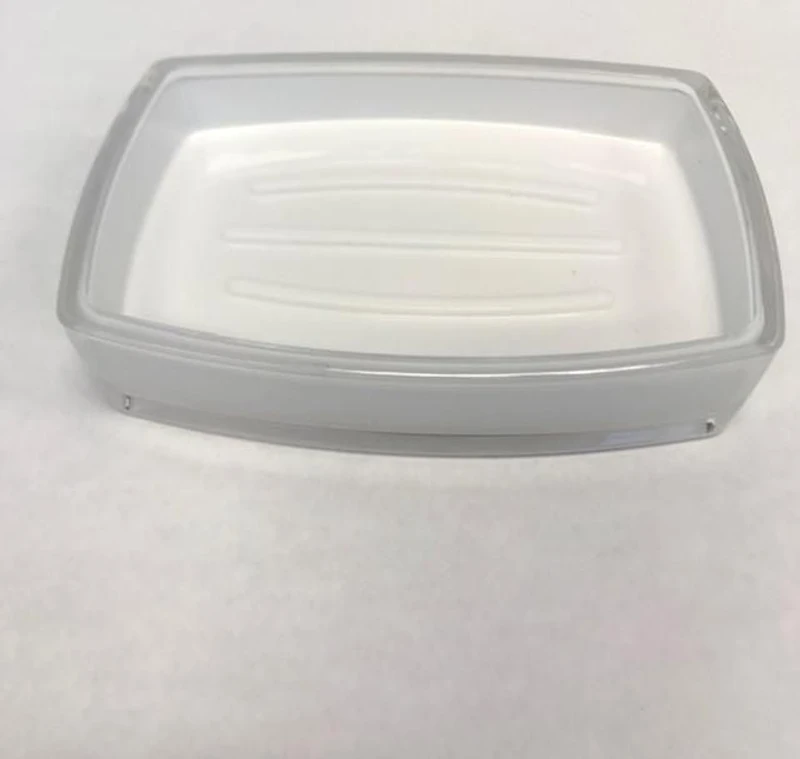 MAINSTAYS Acrylic Soap Dish, WHITE ACRYLIC SOAP DISH