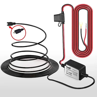 Tracki 12-24 volts vers Micro USB véhicule/stabilisateur d'alimentation marine et kit de câblage pour tracker GPS Tracki 3G - noir