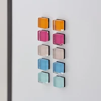 Quartet Mini Square Magnets, Magnets, Assorted Colours, 10 Pack