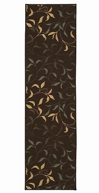 Ottomanson Ottohome Collection Non-Slip Rubberback Leaves Design Indoor Rug/ Mat
