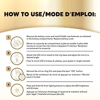 Glam up LED Trifold Mirror, Silver