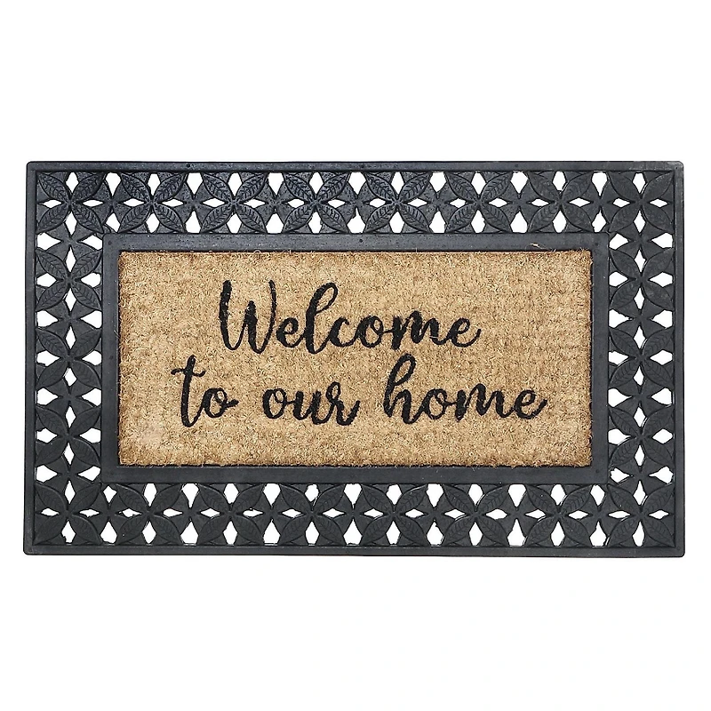 IH Casa Decor Rubber & Natural Fibers Mat Welcome To Our Home