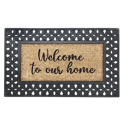IH Casa Decor Rubber & Natural Fibers Mat Welcome To Our Home