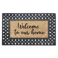 IH Casa Decor Rubber & Natural Fibers Mat Welcome To Our Home