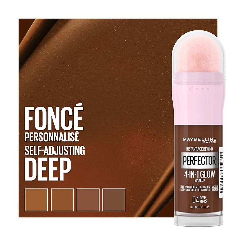 Instant Age Rewind - Face Makeup Instant Perfector 4 in 1 Glow Makeup, Medium-Deep Warm, 4in1 primer, concealer