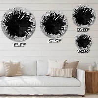 Designart 'Abstract Broken Wall 3D Design ' Modern wall clock