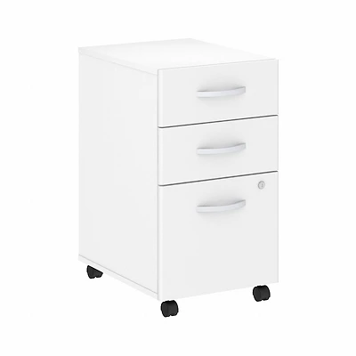 Classeur mobile à 3 tiroirs Studio C de Bush Business Furniture, blanc