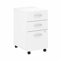 Classeur mobile à 3 tiroirs Studio C de Bush Business Furniture, blanc