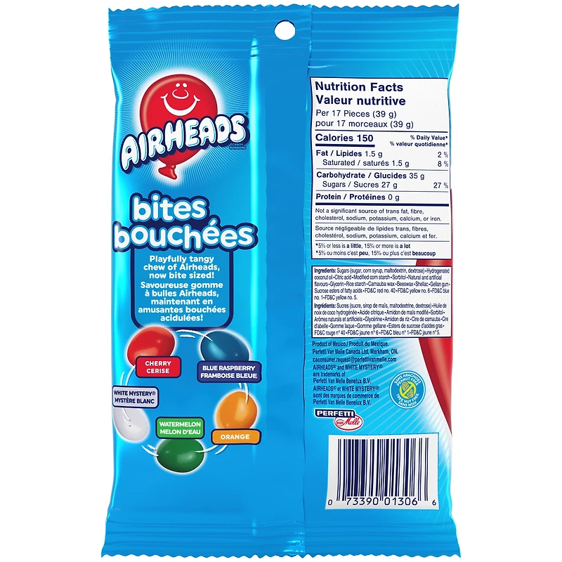 Bouchées Airheads, Bonbons fruit original, 200g E-AIR HEADS AH BOUCHES DE FRUITS
