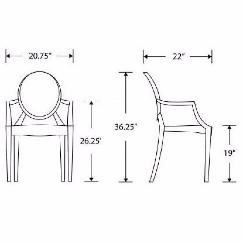 Fauteuil fantôme Nicer Furniture en blanc