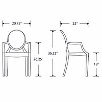 Fauteuil fantôme Nicer Furniture en blanc