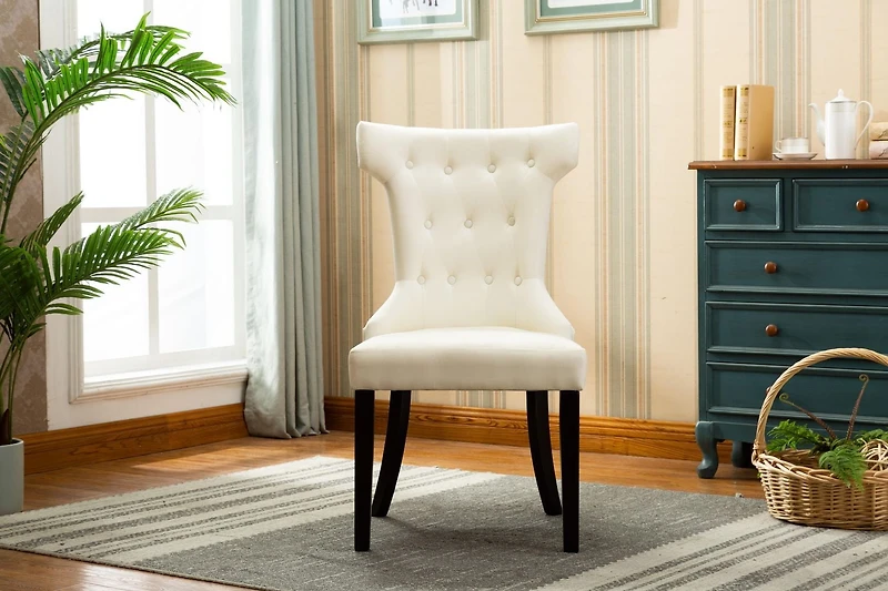 ERICA ENSEMBLE DE DEUX CHAISES D'ACCENT-BEIGE