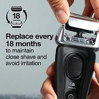 Braun Series 8 Electric Shaver Head Replacement Cassette – Silver