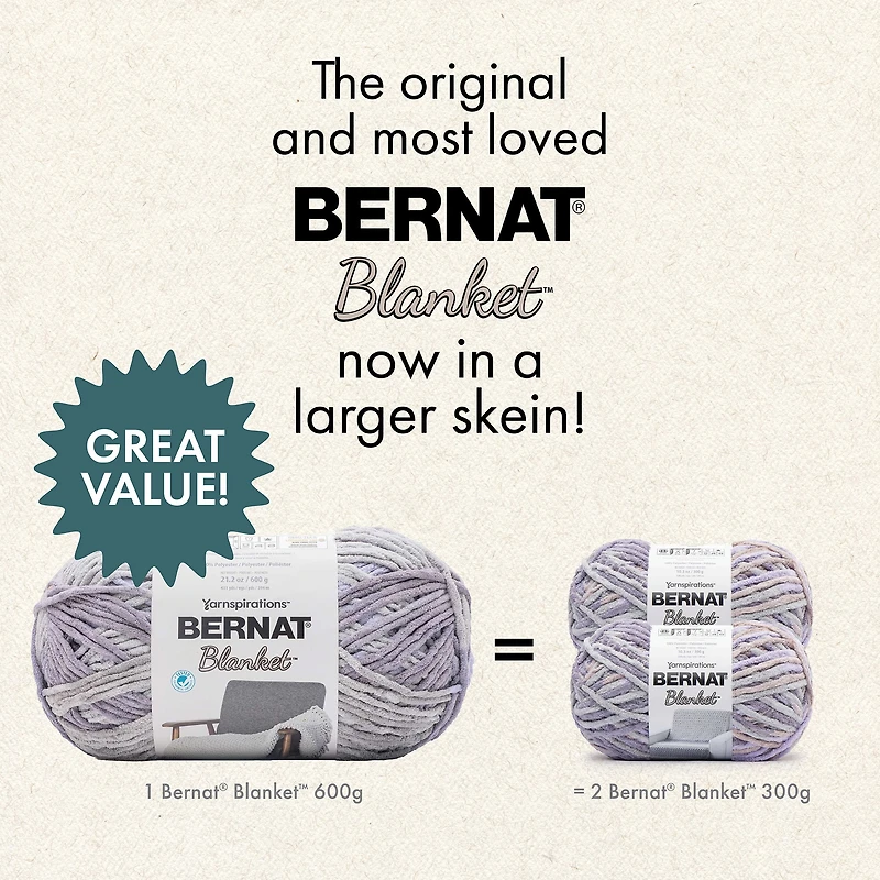 Bernat® Blanket™ #6 Super Bulky Polyester Yarn